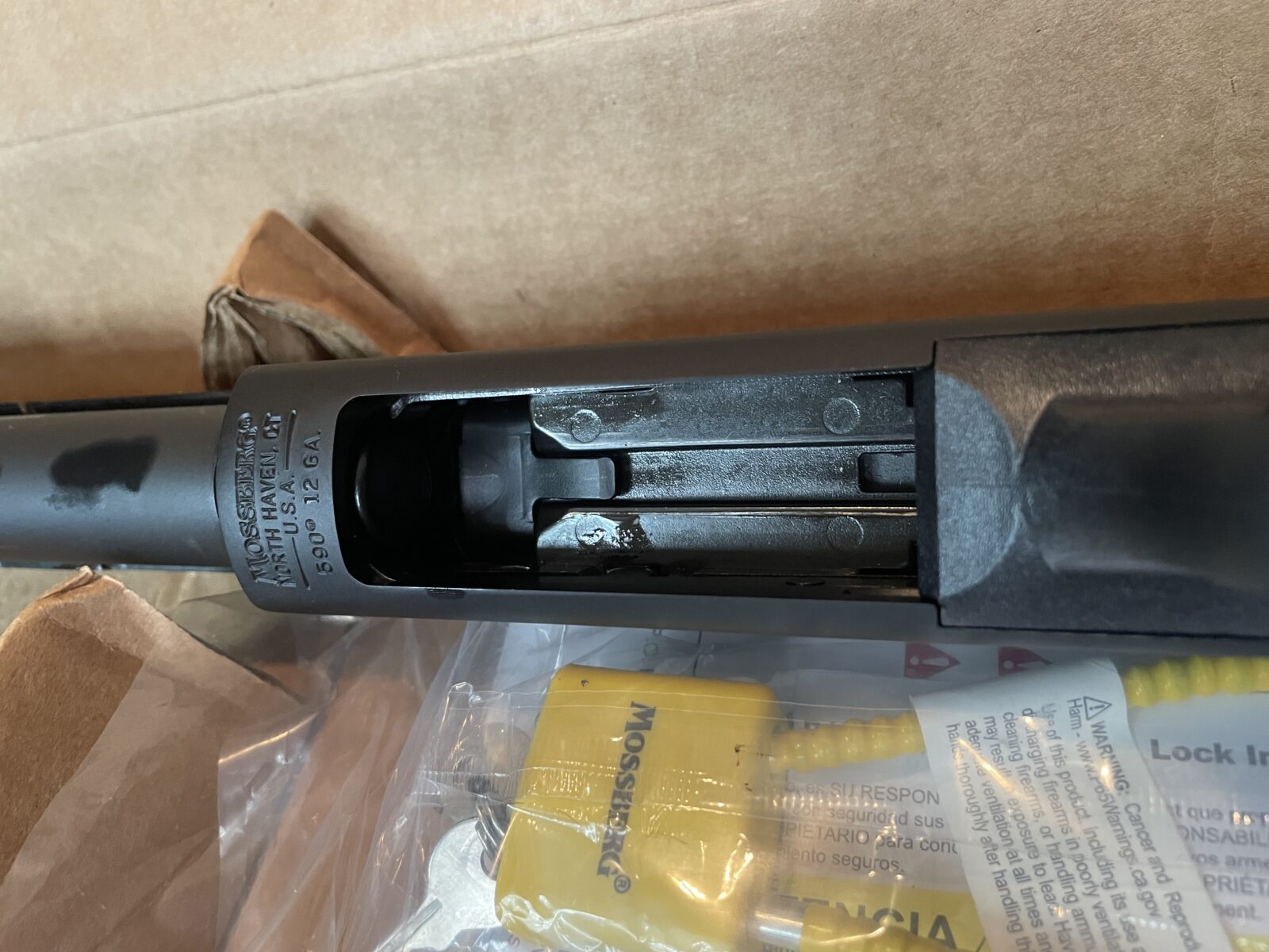 Fusil Mossberg 590 tactical 7 shots, 18,5”, Neuf, jamais tiré!
