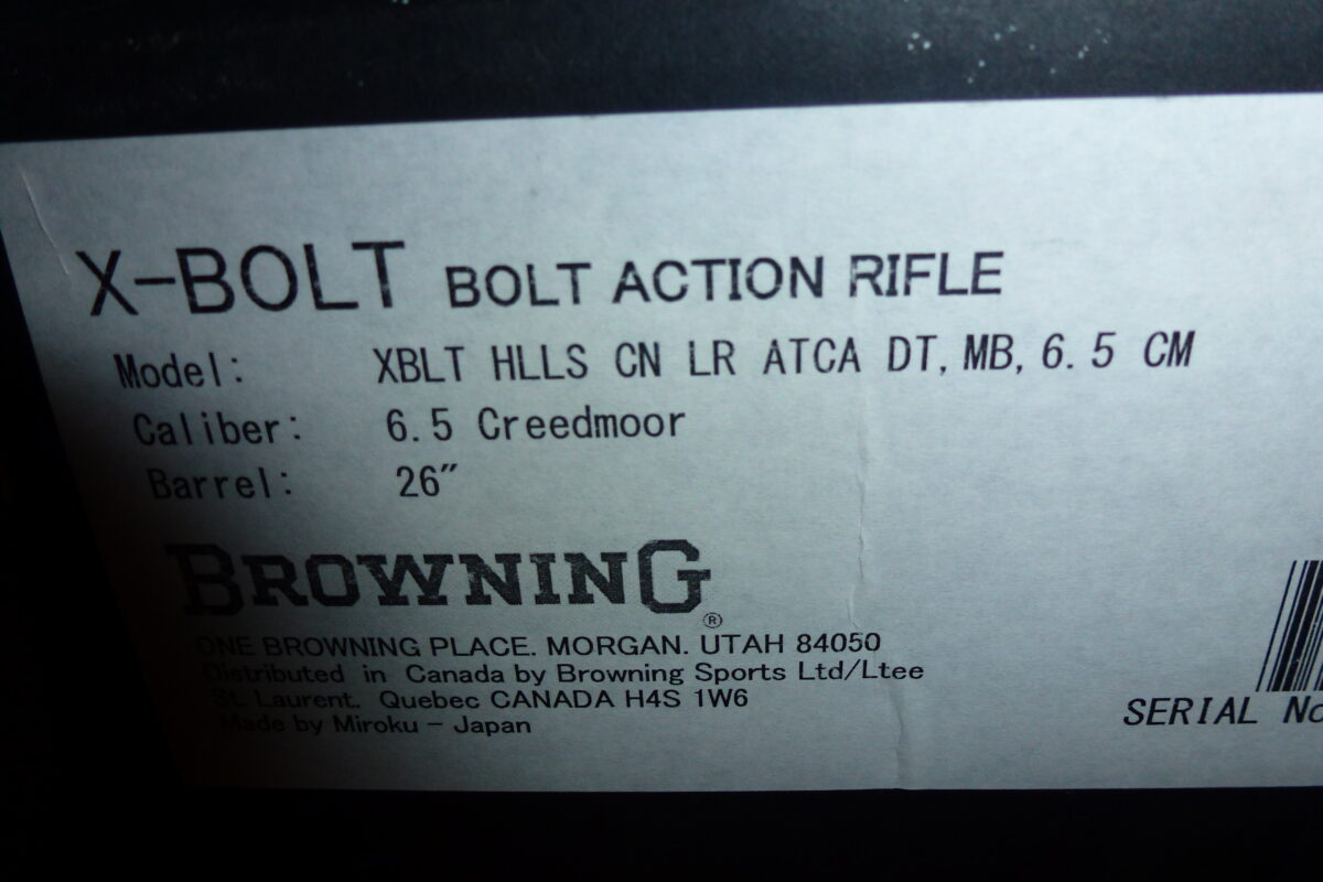 browning xbolt hell canyon long range 6.5 creedmore