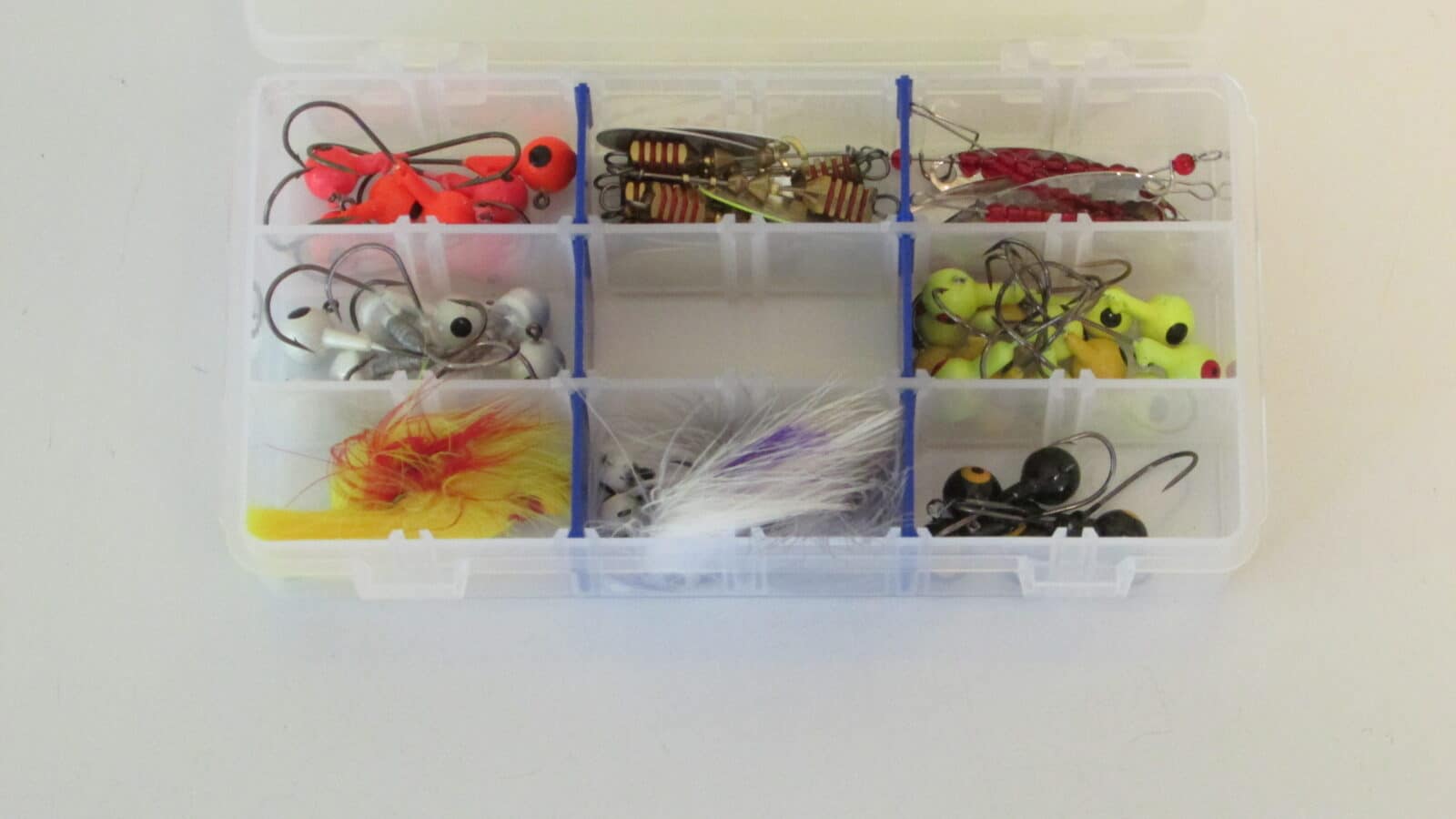 COFFRE DE PÊCHE POUR MOUCHETÉE, OUANANICHE, ARC-EN-CIEL, TOULADI E