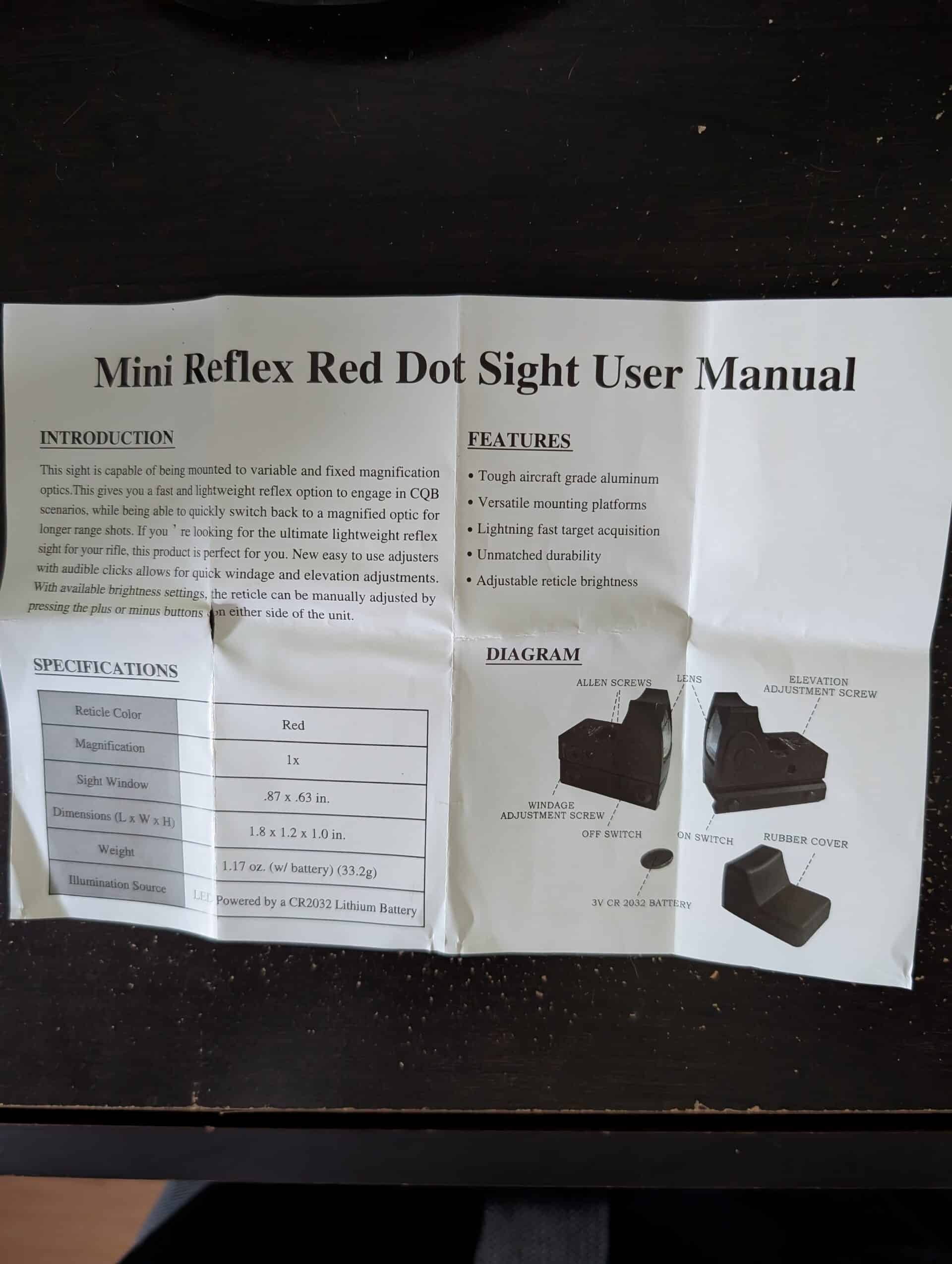 Viseur red dot copie de Trijicon
