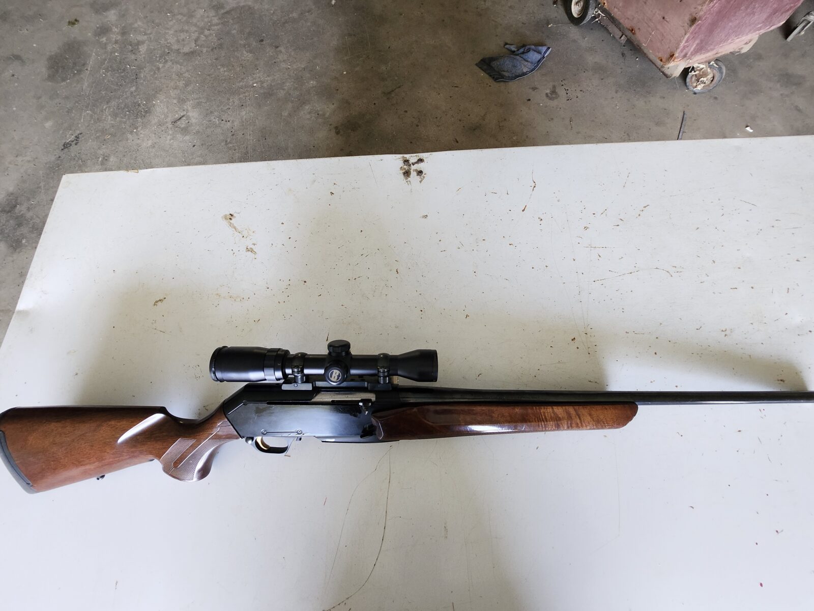 Carabine Browning Bar 243 semie auto télescope etui courroie auto