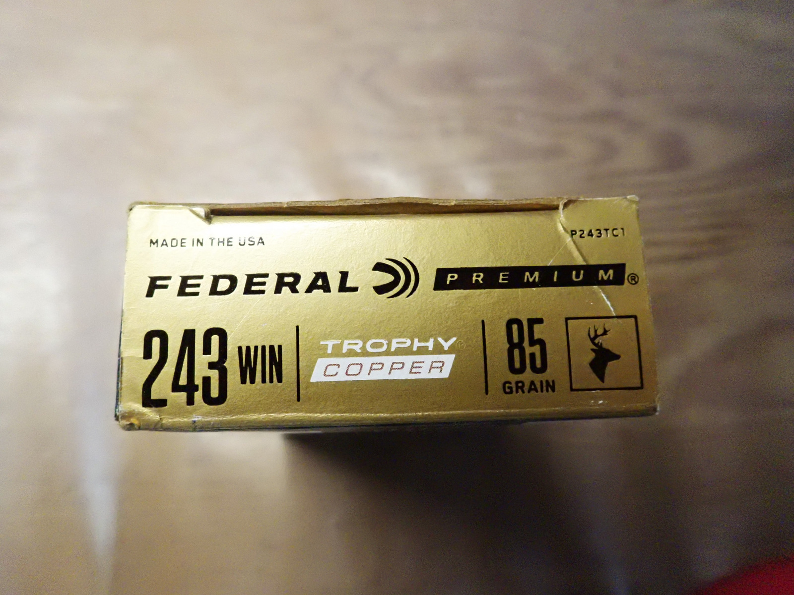 CARTOUCHES FEDERAL PREMIUM .243 WIN 85 GRAINS TROPHY COPPER