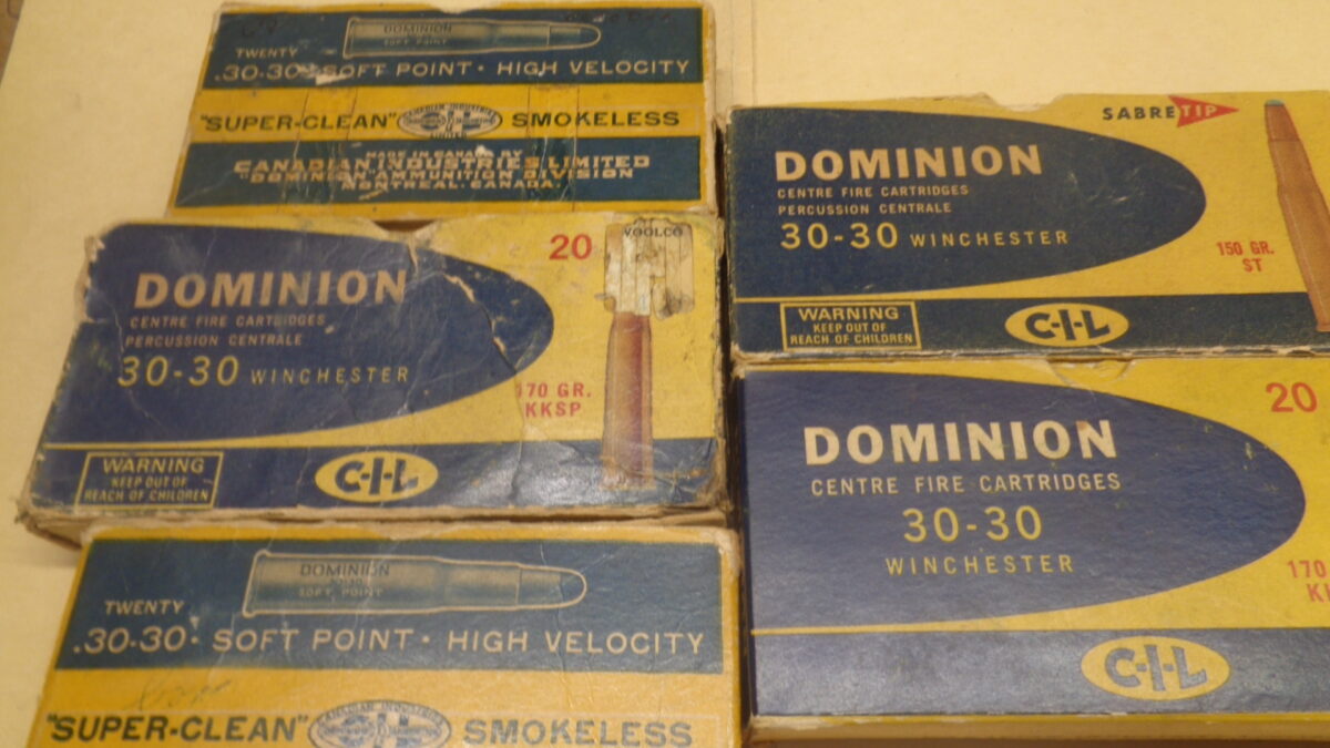5 BOITES 30-30-WIN DOMINION (collection)
