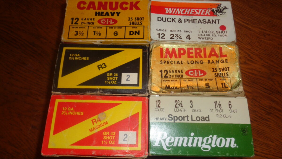 6 Boites de CARTOUCHES Cal .12 2¾ ” PLOMB
