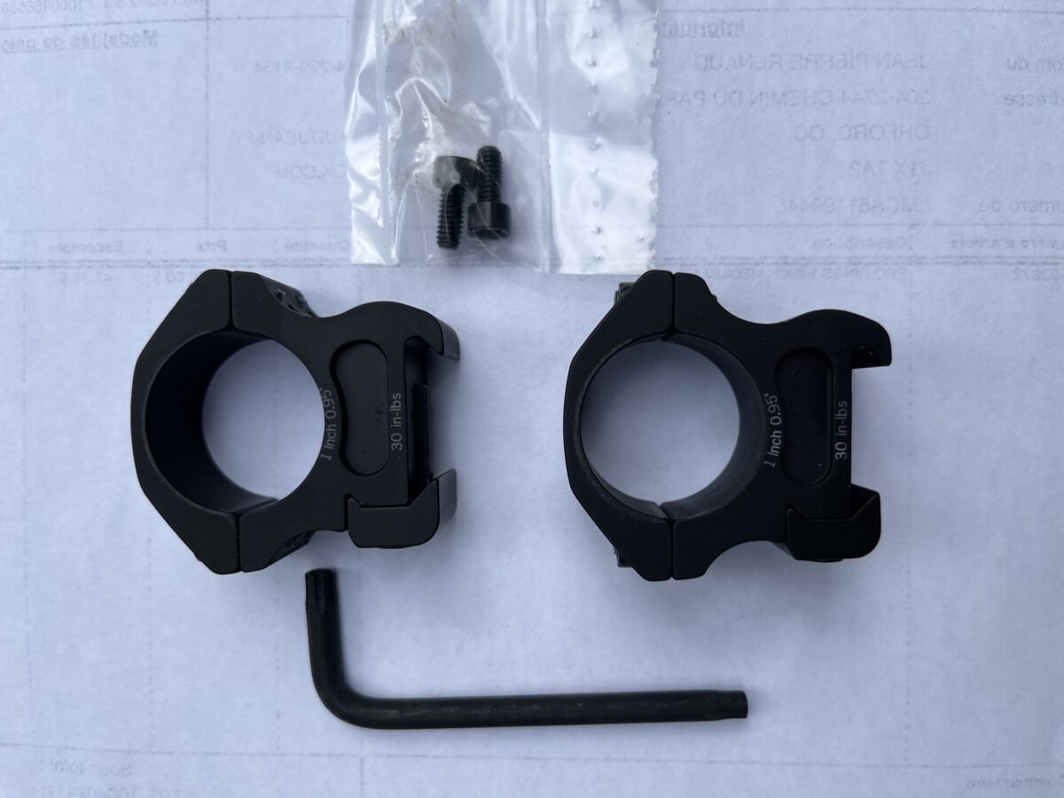 Montures Vortex Pro hauteur médium pour tube 1 pouce