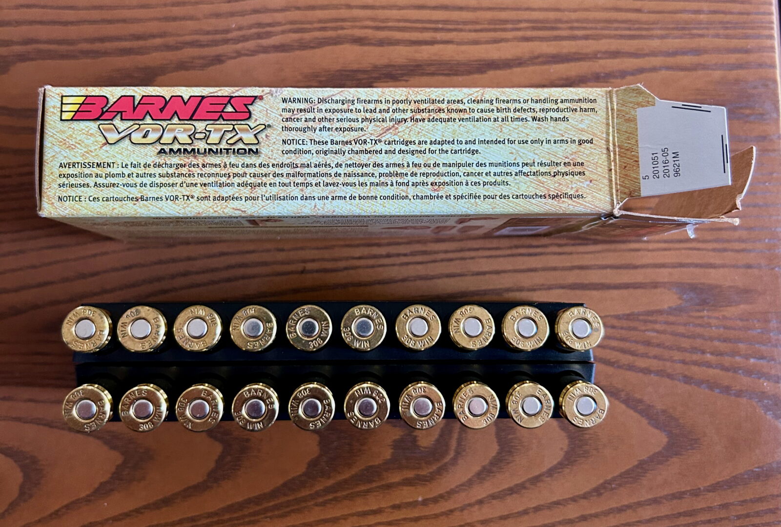 Barnes Vortx 308 win 168 gr. ttsx bt