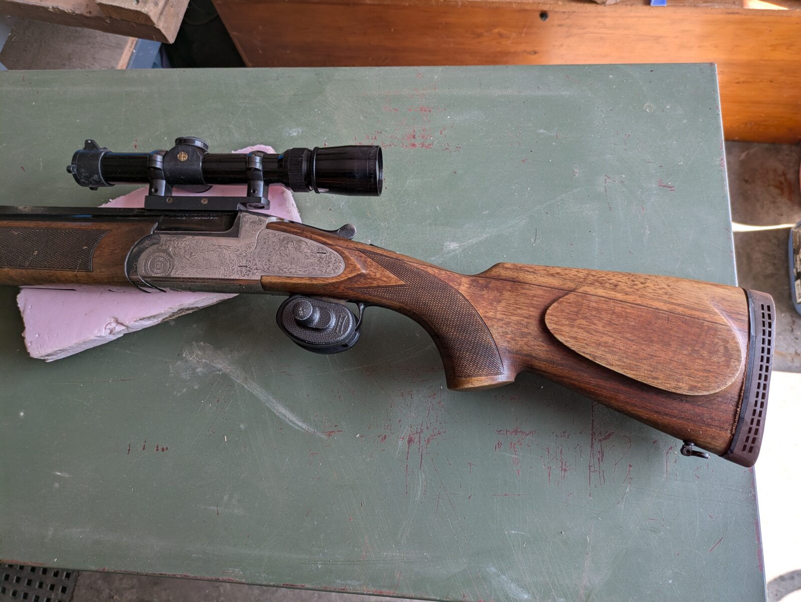 Carabine 30-06 couplé d’un fusil de calibre 12