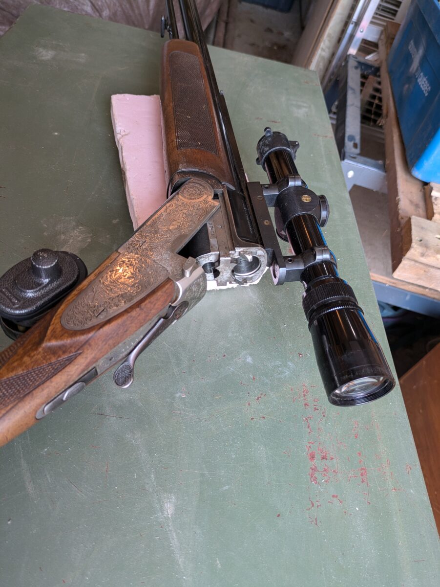 Carabine 30-06 couplé d’un fusil de calibre 12