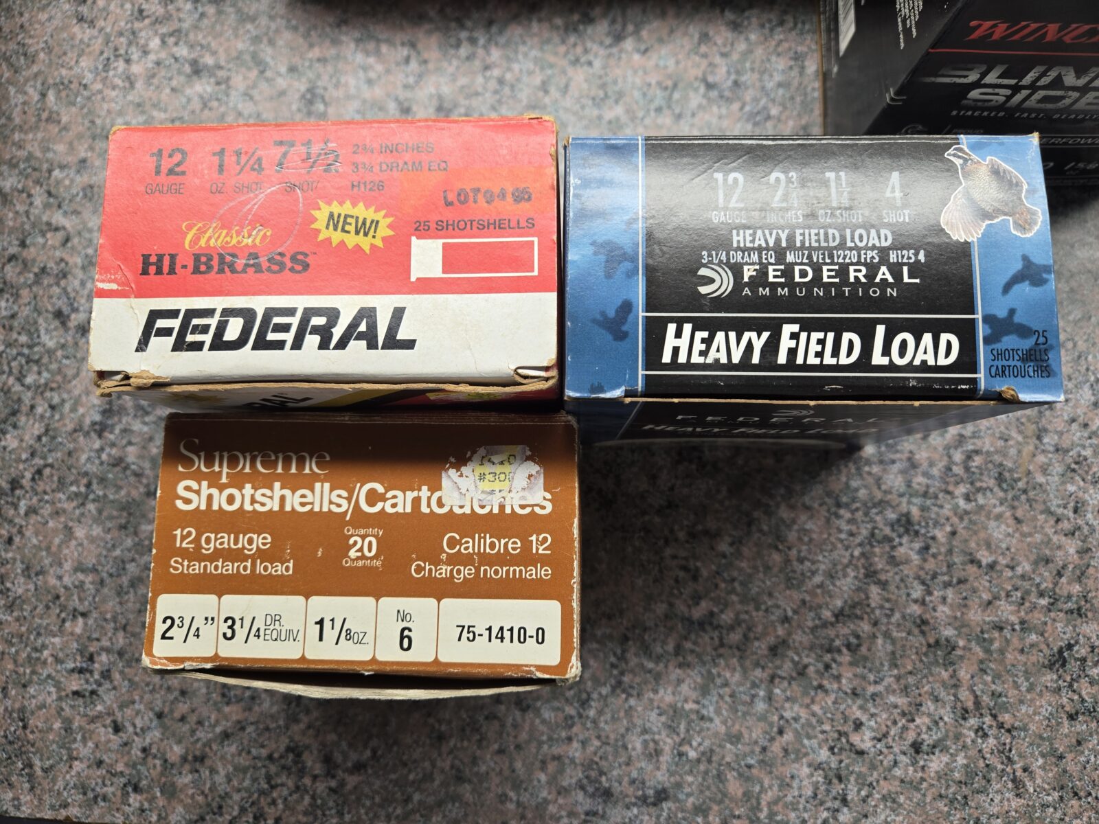 Munitions calibre 12