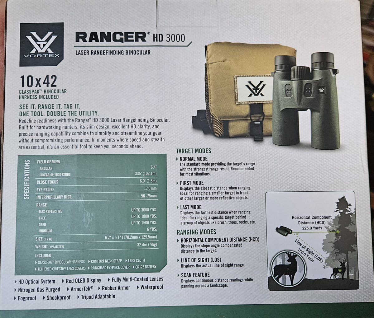 Vortex Ranger HD 3000 Jumelles/ Télémètre