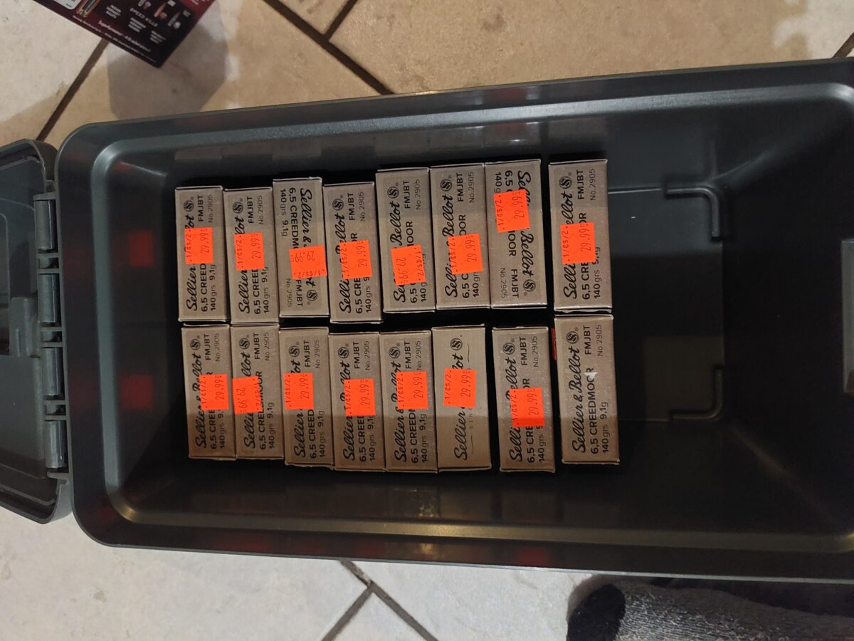 Munitions 6.5 creedmoor Sellier & Bellot 140 gr FMJ-BT