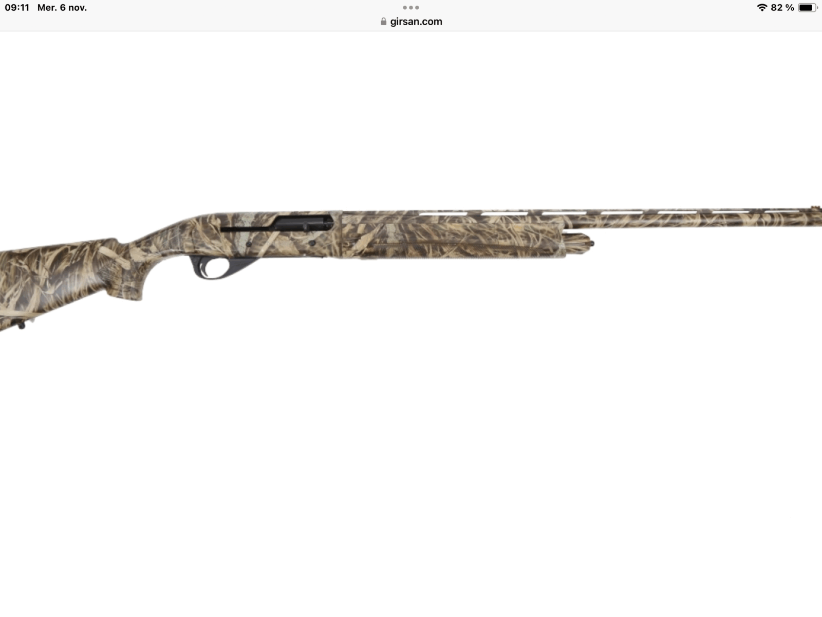 Fusil Girsan cal. 12, semi-automatique, 3 1/2 pouces.