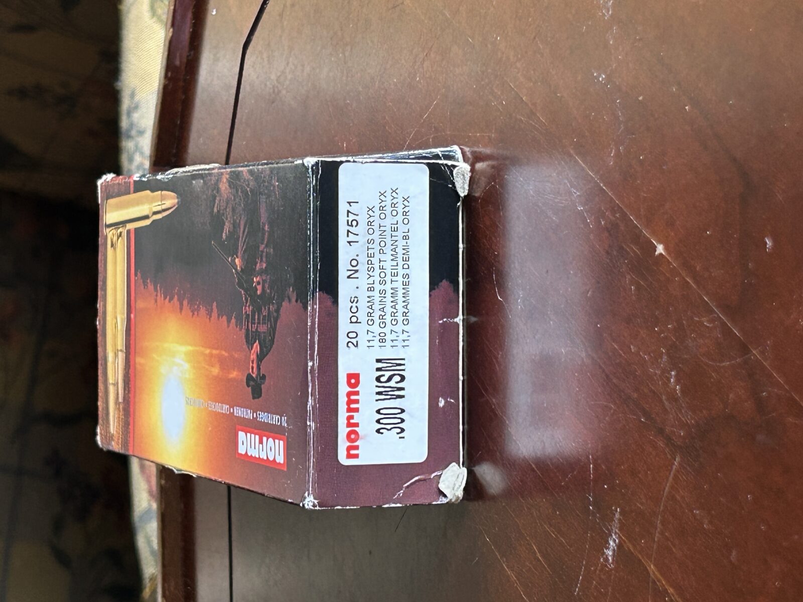 Norma Munitions , cal 300 WSM, 180 Gr Soft Point Oryx