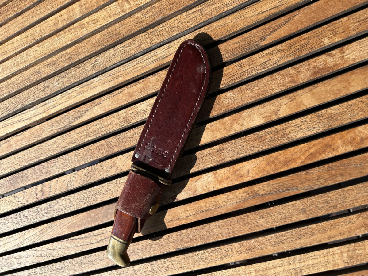 Couteau Buck Cocobolo Lame fixe 6 pouces et étui cuir véritable