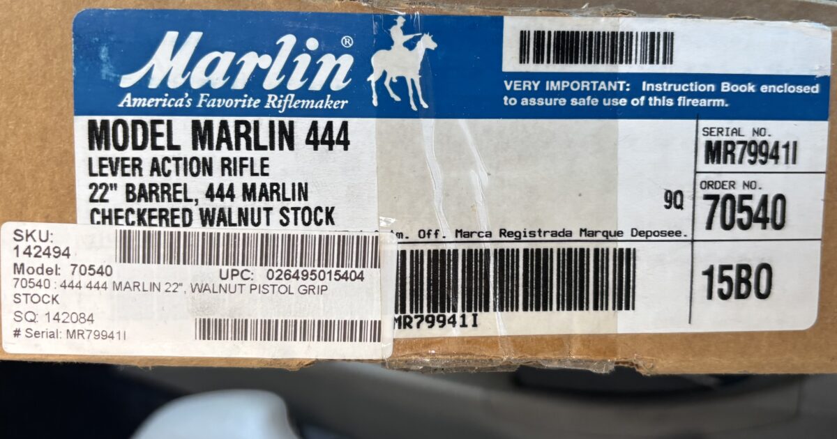 Marlin model 444 calibre 444