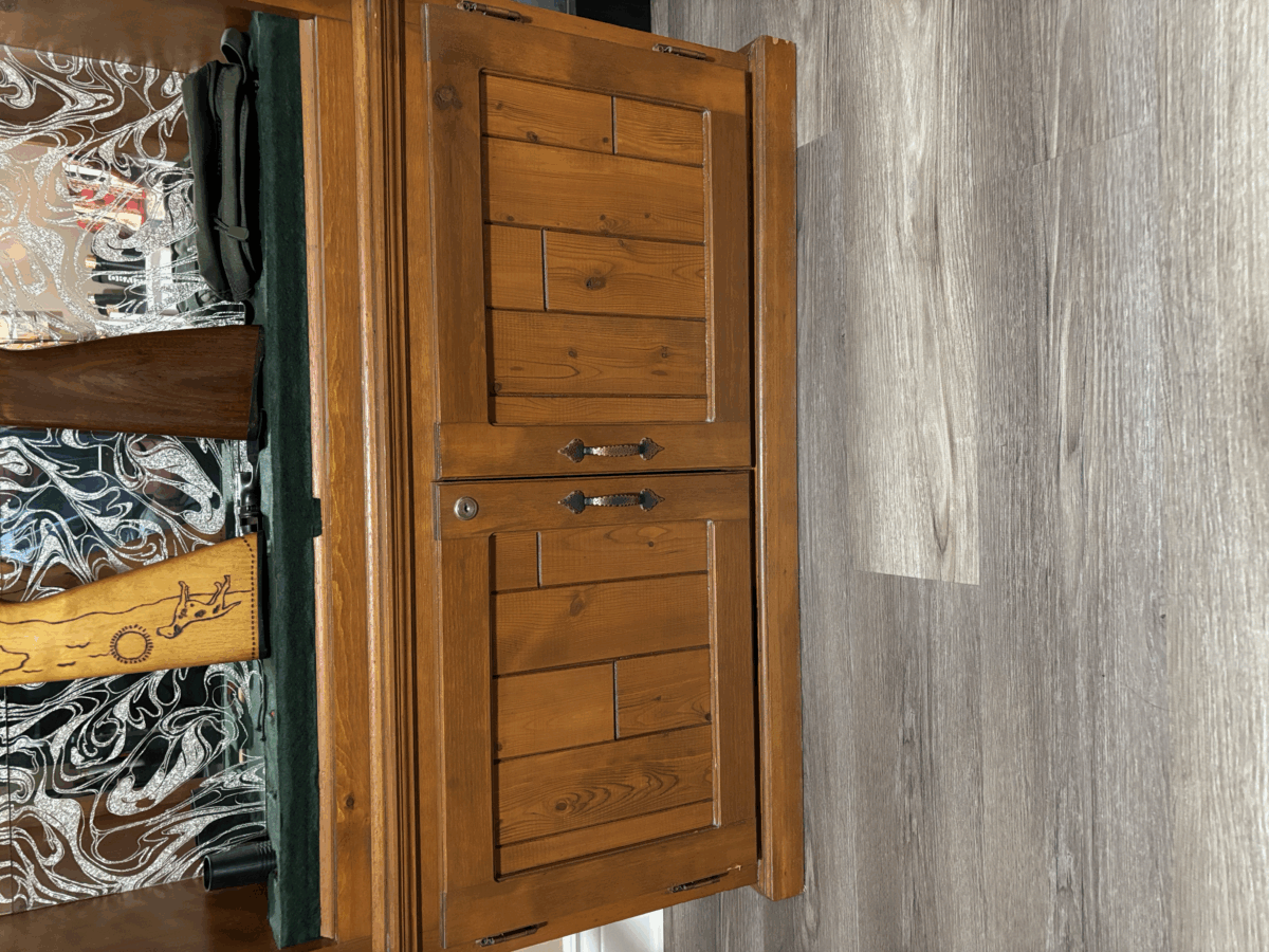 Armoire râtelier en bois pour 10 armes à feu