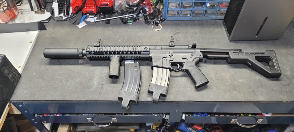DPMS SBR Full-Auto CO2 Powered Air Rifle – CO2, BB